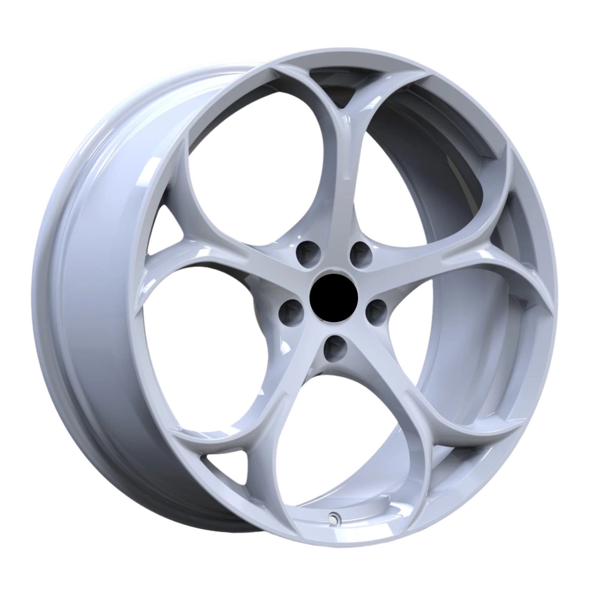 Car wheel rim on a white background